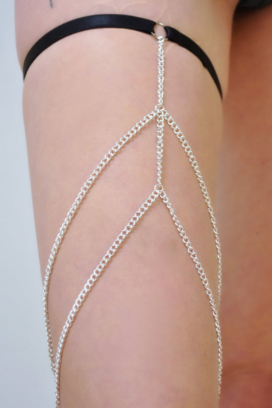 Elastic Garter with Chains
