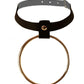 Leather Choker with Metal Ring