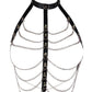 Leather Chest Harness with Sexy Chains